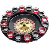 Benson Roulette drankspel - kunststof - set met wiel - shots - casino spel