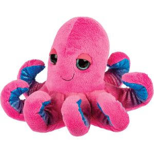 Suki Gifts pluche inktvis/octopus knuffeldier - cute eyes - roze - 22 cm - Hoge kwaliteit