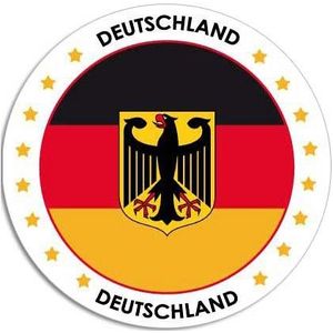 10x Duitsland sticker rond 14,8 cm - Duitse vlag - Landen thema decoratie feestartikelen/versieringen