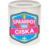 Kinder spaarpot voor Ciska - keramiek - naam spaarpotten