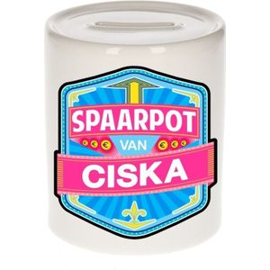 Kinder spaarpot voor Ciska - keramiek - naam spaarpotten