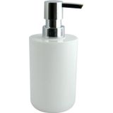 MSV badkamer droogloop mat - Napoli - 45 x 70 cm - met bijpassend zeeppompje - wit