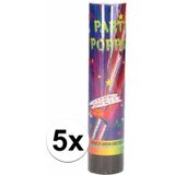 5x Party popper confetti 20 cm - confetti kanonnen