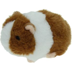 Pluche Knuffel Dieren Cavia Bruin/Wit van 13 cm - Speelgoed Huisdieren Knuffels