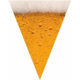 8x Bier print vlaggenlijnen / slingers 6,4 meter - Bierfeest/Oktoberfest versiering