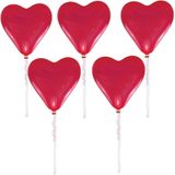 Set van 5x stuks grote rode hartjes ballonnen 60 cm - Valentijnsdag/bruiloft decoratie feestartikelen