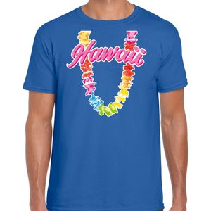 Hawaii slinger t-shirt blauw voor heren - Zomer kleding