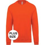 Grote maten oranje sweater/trui katoenmix voor heren - Holland plus size feest kleding - Supporters/fan artikelen