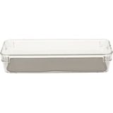 Bestekbak/keuken organizer 1-vaks Tidy Smart grijs transparant kunststof 23 x 9 x 4,5 cm