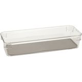 Bestekbak/keuken organizer 1-vaks Tidy Smart grijs transparant kunststof 23 x 9 x 4,5 cm