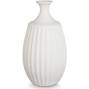 Giftdecor Bloemenvaas Antique Athena - ivoor wit - keramiek - D21 x H39 cm - Klassieke design vaas met historisch en modern karakter