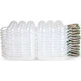 Plasticforte Eierdoos - koelkast organizer eierhouder - 12 eieren - transparant - kunststof - 20 x 19 cm