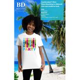 Bellatio Decorations Tropical party T-shirt voor dames - palmbomen - zwart - carnaval/themafeest