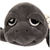 Suki Gifts pluche zeeschildpad Jules knuffeldier - cute eyes - donkergrijs - 24 cm - Hoge kwaliteit