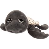 Suki Gifts pluche zeeschildpad Jules knuffeldier - cute eyes - donkergrijs - 24 cm - Hoge kwaliteit