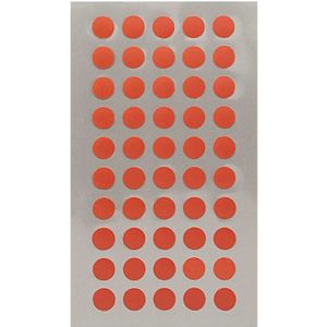 600x Rode ronde sticker etiketten 8 mm - Kantoor/Home office stickers - Paper crafting - Scrapbook hobby/knutselmateriaal