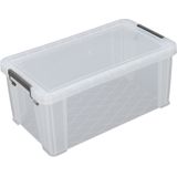 Whitefurze Opbergbox - 5x stuks - 7,5 liter - Transparant - 25 x 19 x 16 cm