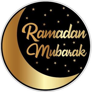 50x Ramadan Mubarak glazen onderzetters - karton - viltjes voor Ramadan - Suikerfeest versiering