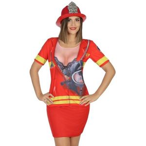 Brandweer verkleed shirt voor dames