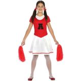 Cheerleader jurk/jurkje carnaval verkleed kostuum voor meisjes - carnavalskleding -  voordelig geprijsd