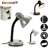 Pincello Tafellamp/bureaulampje Desk Light - metaal - zwart - H33 cm- Leeslampje - buigzame stang