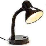 Pincello Tafellamp/bureaulampje Desk Light - metaal - zwart - H33 cm- Leeslampje - buigzame stang