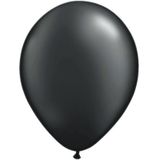 100x Qualatex ballonnen metallic zwart