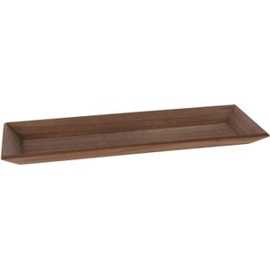 Dienblad/kaarsenbord - rechthoekig - hout - op poot - L60 x B20,5 x H3,7 cm