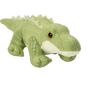 Wild Republic pluche knuffel Krokodil - 13 cm - groen - Speelgoed knuffeldieren