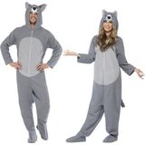 Onesie wolf voor volwassenen