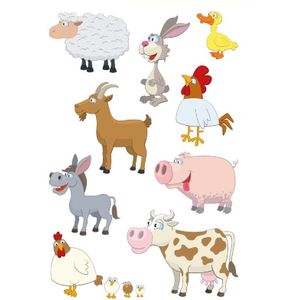 27x Boerderij dieren stickers - kinderstickers - stickervellen - knutselspullen