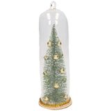 Gouden kerstboom in stolp kerstversiering hangdecoratie 22 cm
