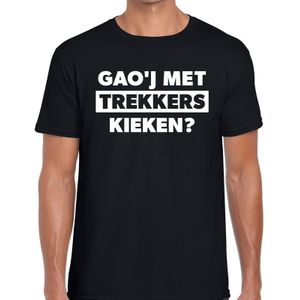 Gao'j met trekkers kieken? t-shirt - zwart Achterhoek festival shirt voor heren