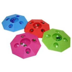 Gekleurde Knikkerpot 22 cm met 10x knikkers - speelgoed voor kinderen