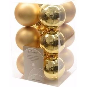 Kerst kerstballen goud 6 cm Christmas Gold 12 stuks