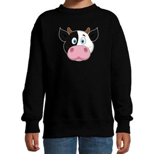 Cartoon koe trui zwart voor jongens en meisjes - Kinderkleding / dieren sweaters kinderen