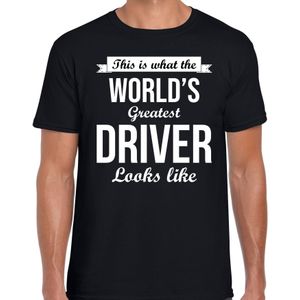 Worlds greatest driver cadeau t-shirt zwart voor heren - Cadeau verjaardag t-shirt coureur