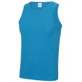 Sport singlet/hemd blauw voor heren - Hardloopshirts/sportshirts - Sporten/hardlopen/fitness/bodybuilding - Sportkleding top blauw voor mannen