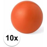 10 oranje anti stressballetjes 6 cm