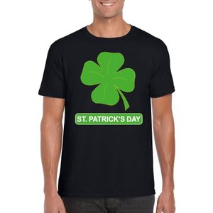 St. Patricksday klavertje t-shirt zwart heren - St Patrick's day kleding