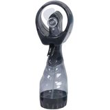4x Stuks waterspray ventilatoren zwart 28 cm - Zomer ventilator met waterverstuiver voor extra verkoeling