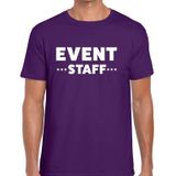 Event staff tekst t-shirt paars heren - evenementen crew / personeel shirt