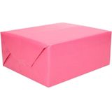 2x Inpakpapier dubbelzijdig groen/roze 200 x 70 cm - cadeaupapier