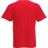 Set van 2x stuks basic rode t-shirt voor heren - voordelige 100% katoenen shirts - Regular fit, maat: L (40/52)