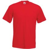 Set van 2x stuks basic rode t-shirt voor heren - voordelige 100% katoenen shirts - Regular fit, maat: L (40/52)