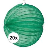 20x Lampionnen groen 22 cm