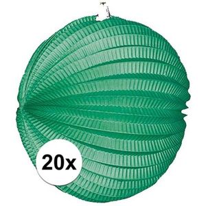 20x Lampionnen groen 22 cm