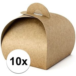 10 kraft cadeaudoosjes - bedankjes