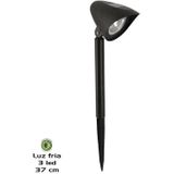 Gerimport - Solar tuinlamp - 6x - zwart - LED - oplaadbaar - H37cm