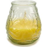 Geurkaars citronella - 4x - in windlicht -  glas - 10 cm - citrusgeur